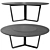 Modern Pero Round Table - Metal and Wood Finish 3D model small image 1