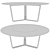 Modern Pero Round Table - Metal and Wood Finish 3D model small image 2