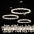 Glamorous Crystal Ring Chandelier 3D model small image 4