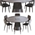 Lecco Chair & Bertoia Dining Table Set 3D model small image 3