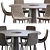 Lecco Chair & Bertoia Dining Table Set 3D model small image 4