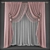 Sleek Polys Curtains 3D model small image 1