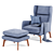 Ryder Velvet ArmChair: Adjustable Colors & Luxurious Comfort 3D model small image 5