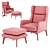 Ryder Velvet ArmChair: Adjustable Colors & Luxurious Comfort 3D model small image 7