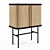 Elegant Ash Veneer Bedside Table with Pine Louvre Doors 3D model small image 4