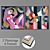Modern Art Set with 2 Paintings 3D model small image 1