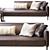 Elegant TUXEDO S43 Sofa 3D model small image 3