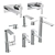 Sleek & Stylish Grohe Lineare Basin Mixers 3D model small image 1