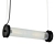 Sleek Black Glass Tube Pendant 3D model small image 1