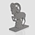 Elegant Ram Sculpture: 2013 70cm Centimeters 3D model small image 5