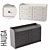 Stylish HAUGA 6-Drawer Chest 3D model small image 1