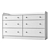 Stylish HAUGA 6-Drawer Chest 3D model small image 4