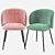 Elegant MINNA Chair: Velvet & Fabric 3D model small image 3