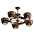 Polished Brass Midcentury Chandelier 3D model small image 1