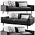 Elegant Boconcept Carlton Sofa 3D model small image 1