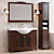 3-Piece Bathroom Furniture Set: Classic, Modern, and Provence Style 3D model small image 2