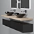 Velvex Gloss 190 Bathroom Furniture Set 3D model small image 2