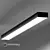 HOKASU 75/35: Sleek Black Linear Pendant 3D model small image 1