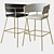 Sleek and Stylish Zuo Modern Bar Chair 3D model small image 1