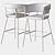 Sleek and Stylish Zuo Modern Bar Chair 3D model small image 3