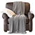 Fremont Upholstered Armchair 3D model small image 2