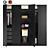 Modern Dark Brown-Wood Wardrobe by IKEA 3D model small image 1