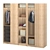 Modern Dark Brown-Wood Wardrobe by IKEA 3D model small image 4