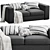 Modern Boconcept Cenova Sofa: Stylish & Versatile 3D model small image 5