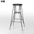 Black Bar Stool 3D model small image 1