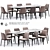 Elegant Poliform Grace Dining Set 3D model small image 1