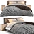 Sleek Modern Bed with Bear Skin Detail 3D model small image 2