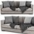 Meridiani Belmon 2-Seater Sofa: Modern Style Comfort 3D model small image 2