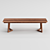 Elegant CRESS Bench - Scandinavian Style 3D model small image 2