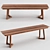 Elegant CRESS Bench - Scandinavian Style 3D model small image 4