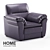 Rimini Bellagio Lavender Armchair: Elegant and Comfortable 3D model small image 1