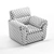 Rimini Bellagio Lavender Armchair: Elegant and Comfortable 3D model small image 5