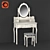 Elegant Vanity Set: Mirror & Stool 3D model small image 7