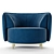 Wave Armchair: Italian Luxury for Ultimate Comfort! 3D model small image 2