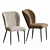 M-44 Mustard Corduroy Dining Chair 3D model small image 2