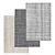 Modern Carpets Set: High-Quality Textures 3D model small image 1