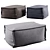 Luxurious Le Noir Soft Pouf 3D model small image 1