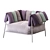 Stylish Armchair: Tirella by Bonaldo 3D model small image 3