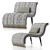 Bonnie_2 Tufted Fabric Armchair: Modern Elegance in Black and Bronze 3D model small image 1