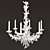 Elegant Faux Coral Chandelier 3D model small image 4