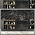 Stylish TV Shelf Set 3D model small image 1