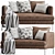 Modern Boconcept Istra Sofa: Stylish & Versatile 3D model small image 1