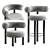 Stylish Tom Dixon Fat Lounge & Stool 3D model small image 1