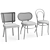 GTV Design 3-Chair Set 3D model small image 3