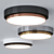 Opal Glass Ceiling Light: Dimmable LED Ring 3D model small image 1