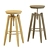 Industrial Vintage Metal Bar Stool 3D model small image 4